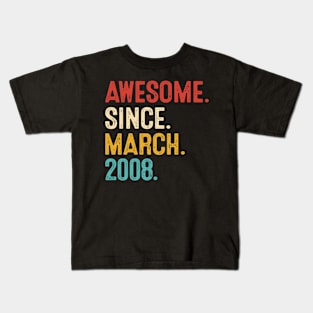 vintage birthday march 2008 Kids T-Shirt